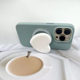 Magnetic Phone Holder For IPhone 15/14/13/12 Series MagSafe Grip Stand Silicone Heart P-Socket Pop