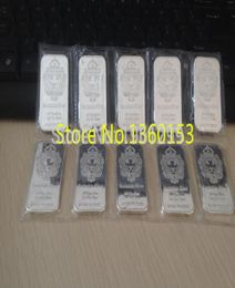 Non Magnetic Seal package 10pcslot Non Magnetic lion bar design Scottsdale Silver Plated 1oz bullion bar5738347