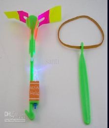 LED Amazing flying arrows helicopter umbrella light parachute kids toys Christmas toy4346818