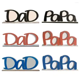 Frames Creative Dad/Papa Letters Wood Image Picture Frame Bedroom Desktop Decor