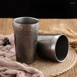 Mugs Mug 304 Stainless Cocktail Juice Water Steel Beer Retro Keep Cold Korean Glass Travel Coffee Tableware Double-wall Cup