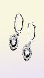 Latest Round Drop Shaped White Gold Colour Plated Vintage Hoop Earrings for Women Wedding Party Accessories Jewellery Gift1149232