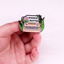 Girl floral enamel pin childhood game movie film quotes brooch badge Cute Anime Movies Games Hard Enamel Pins