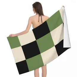 Towel Chessboard Beach Towels Pool Large Sand Free Microfiber Quick Dry Lightweight Bath Swim