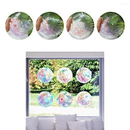 Window Stickers PVC 6Pcs Innovative Moon Flower Non-adhesive Film Durable Sticker Delicate For Bathroom