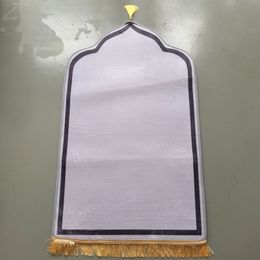 Muslim Prayer Carpet Islamic Turkish Prayer Rugs with Tassel Portable Prayer Mat for Men Women Ramadan Gifts Worship Kneel Pad
