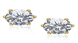 Sterling Silver S925 1CTPair Moissanite Diamond Earring Women Wedding Engagement Earrings DVVS1 18K White Gold Plated Hip Hop5420927