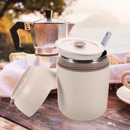 Mugs Insulated Cup Stainless Steel Cups Lid Thermal Tank Small Insulation Lunch Pp Adults Office Portable