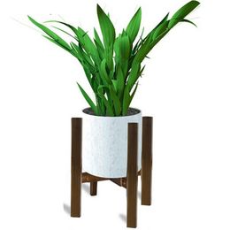 Bright Colour Flowerpot Holder Wooden Adjustable Plant Stand for 8-12 Inch Pots Modern Indoor Flower for Versatile for Heavy