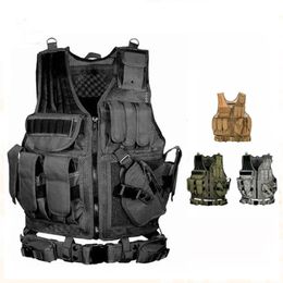 Breathable SWAT Molle Tactical Vest Military Combat Armour Vests Security Hunting Army Outdoor CS Game Airsoft Training Jacket 240408