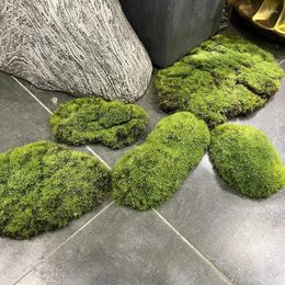 Decorative Flowers Artificial Moss Blocks Flocking Turf Window Garden Diy Landscaping Micro-Landscape Art Decoration Green Lawn