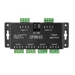 new 2024 SP901E SPI Signal Amplifier for WS2812B WS2811 WS2813 Pixel RGB LED Strip Signal Repeater Addressable Dream Colour Tape DC5-24V1.