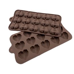 1/3PCS New Heart Chocolate Moulds 15/8 Cavity Shape Silicone Wedding Candy Baking Moulds Cupcake Decorations Cake Mould 3D