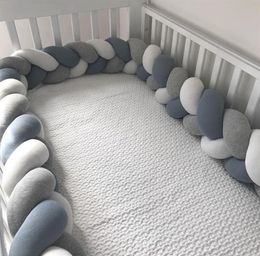 3M Baby Bed Bumper Protector Infant Cradle Pillow Cushion Braid Knot Bumper Crib Bumper Tour De Lit Bebe Tresse Room Decor253k3201503