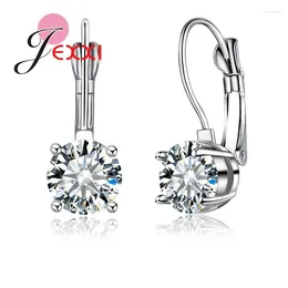 Dangle Earrings 925 Sterling Silver Fashion Jewellery Shining CZ Cubic Zirconia Clip For Women Factory Sale