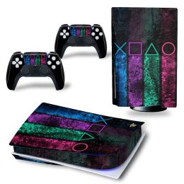 Cases PS5 Disc Edition Skin Sticker Decal Cover for PlayStation 5 Disc Console and 2 Controllers PS5 Skin Sticker Vinyl