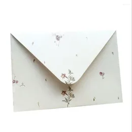 Gift Wrap Birthday Card 10pcs Letter Pad Fresh Letterform Holiday Invitation Elegant Floral Envelopes Writing Paper