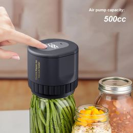 Machines Mason Jar Vacuum Sealer Vacuum Sealing Machine Cordless Can Vacuum Seal Pump Kit Electric Automatic Kitchen Supplies