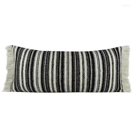 Pillow Decorative Cover For Living Room Classic Black White Striped Sofa Pillows 30x70cm Ramadan Home Decor Waist