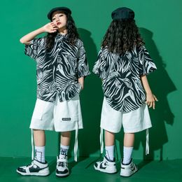 Street dance children's trendy clothes, cool and handsome shirts, boys' hip-hop sets, hip-hop girls' performance clothes