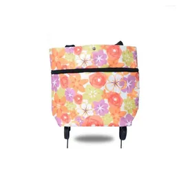 Shopping Bags Pull Cart Trolley Outdoor Vegetable Organisers Food Storage Organiser Reusable Grocery Tote Bag With Wheels