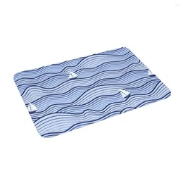 Carpets Storm Waves 24" X 16" Non Slip Absorbent Memory Foam Bath Mat For Home Decor/Kitchen/Entry/Indoor/Outdoor/Living Room