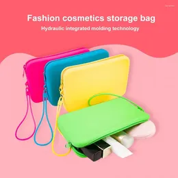 Storage Bags Great Cosmetic Bag Solid Colour Makeup Pouch Waterproof Easy Toiletry Organisation