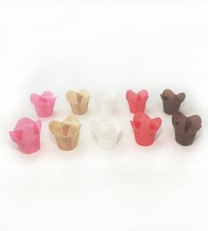 Baking Cupcake liners cases Lotus shaped muffin wrappers molds stand oil release paper sleeves 5cm pastry tools Birthday Party Dec5932428