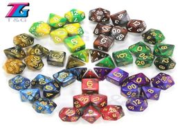 2Color Dice Set D4D20 Dungeons and Dargon RPG MTG Board Game 7pcsSet5463564