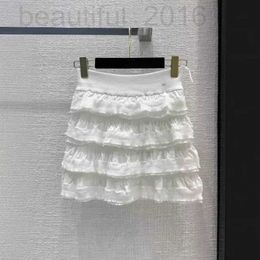 Skirts designer Shenzhen Nanyou Huo~24 Spring/Summer New Product Small Fragrant Wind White Knitted Cake Skirt Half for Women NXML