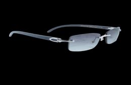 70 Off Online Store Buffalo Horn Sunglasses Rimless Square xury Designer White Black Buffs Sun Glasses Trendy Eyewear ga2452916