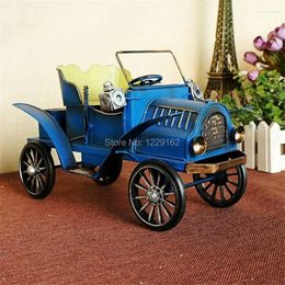 Decorative Figurines 1pc Anique Retro Handmade Car Model Vintage Metal Craft Shooting Props Cute Bar/Pub/Cafe/Shop Decoration Gift Creative