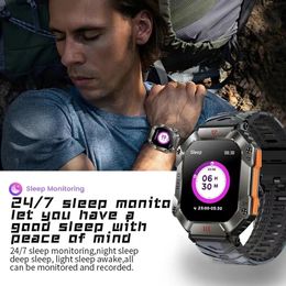 2024 New Military Outdoor Men's Smart Watch Compass GPS Track Weather AI Voice 120+Sports Modes 620mAh SmartWatches Men Women