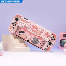 Accessories GeekShare Nintendo Switch OLED Case Gothic Rabbit Cartoon Cute Switch OLED Protective Shell Split Joycon Cases Hard Shell New