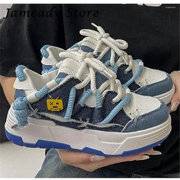 Casual Shoes Chunky Heel Platform Women Sneakers Mixed Colour Increaisng All Match Large Size Trainers Tennis Female Skateboard