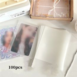 100/50pcs Ins Hot Transparent Kpop Toploader Photocard Protector Kpop Idol Card Sleeve Photo Card Holder Self-adhesive Gift Bag