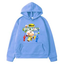 Pikmin Popular game Print hoodies Fleece sweatshirt y2k sudadera boy clothe Autumn Jacket pullover anime hoodie kids clothes gir