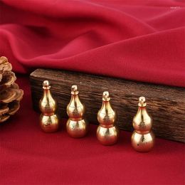 Keychains For Health Enhance Buddhist Good Luck Home Ornament Decor Brass Gourd Pendant Can Hold Cinnabar Keychain Accessories