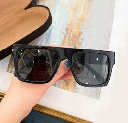 0907 Dunning Black Sunglasses Glasses Dark Grey Lenses Big Frame Mask Shield Wrap gafas de sol Men Sport Sunglasses with Box8685643