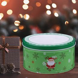 Storage Bottles Christmas Candy Jar Container Cookie Tin Biscuits Case Party Favors Bag Cookies
