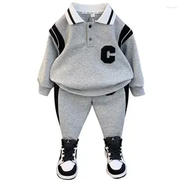 Clothing Sets 2024 Spring Autumn Baby Boy Clothes Sports Suit Children Tracksuit Boys Long Sleeve Letter T-Shirt Pant 2Pcs 2-12Y