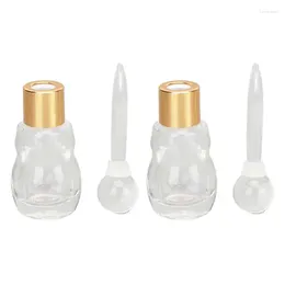 Storage Bottles 2pcs Refillable Perfume Bottle Transparent Portable Leakproof Empty For Traveling 8ml