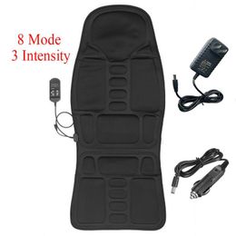 Full-Body Electric Vibrating Massage chair Home Office Car Seat Vibrator Portable Infrared Heating Chair Pad Back Pain Relief