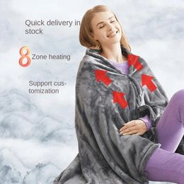 Blankets USB Electric Heating Blanket Warm Shawl Coral Fleece Plush 3-speed Adjust Temperature Winter Large 150x76cm Keep Pad