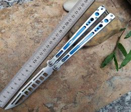 Theone Balisong hom Chimaera butterfly trainer training knife not sharp D2 blade Aviation Aluminium handle Basilisk sea monster squi1185957