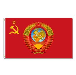 Soviet Union CCCP USSR Russia Flag 3x5 Custom 3X5 Printed High Quality Hanging All Country 150x90cm Advertising 6318436