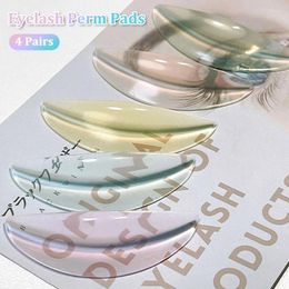 False Eyelashes 4 Pairs Silicone Eyelash Perm Pad Lifting Lashes Rods Shield 3D Curler Accessories Applicator Makeup Tools