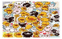 50PCS Cartoon Small Yellow Duck Kawaii Graffiti Stickers Cute Waterproof Hand Account Mobile Phone Stationery Helmet Decals Kids T8806002