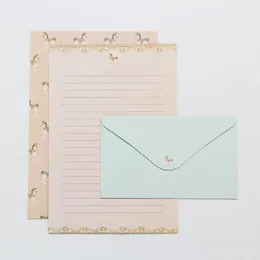 Gift Wrap 6PCS Letter Papers 3PCS Envelopes Sweet Paper Envelope Set Cute Animal Writing Festival For Friends