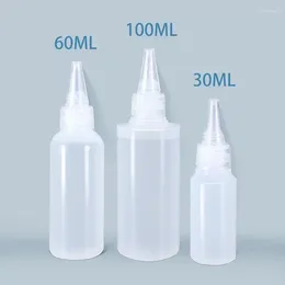 Storage Bottles 30/60/100ml Empty PE Plastic Glue With Screw-On Lids Squeeze Liquid Ink Oil Dropper Pigment Container Garrafa